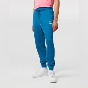 Psycho Bunny Men’s Gresham Embroidered Bunny Sweatpants Blue Joggers Size Small